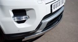 12 999 р. Защита переднего бампера (Ø75х42 мм, нержавейка, Dynamic) Russtal Land Rover Range Rover Evoque 1 L538 дорестайлинг 5 дв. (2011-2015)  с доставкой в г. Керчь. Увеличить фотографию 2