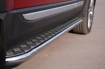 22 999 р. Широкая защита порогов с трубой диаметром 42 мм SLITKOFF v2  Land Rover Range Rover Evoque  1 L538 (2011-2015) дорестайлинг 5 дв.  с доставкой в г. Керчь. Увеличить фотографию 4