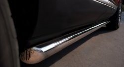 12 299 р. Защита порогов из круглой трубы диаметром 63 мм (Prestige u Pure) Russtal Land Rover Range Rover Evoque 1 L538 дорестайлинг 5 дв. (2011-2015) (Защита порогов с со скосами на торцах (вариант 1))  с доставкой в г. Керчь. Увеличить фотографию 2