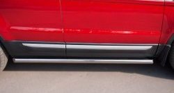 12 299 р. Защита порогов из круглой трубы диаметром 63 мм (Prestige u Pure) Russtal Land Rover Range Rover Evoque 1 L538 дорестайлинг 5 дв. (2011-2015) (Защита порогов с со скосами на торцах (вариант 1))  с доставкой в г. Керчь. Увеличить фотографию 3
