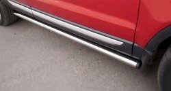 12 299 р. Защита порогов из круглой трубы диаметром 63 мм (Prestige u Pure) Russtal Land Rover Range Rover Evoque 1 L538 дорестайлинг 5 дв. (2011-2015) (Защита порогов с со скосами на торцах (вариант 1))  с доставкой в г. Керчь. Увеличить фотографию 6