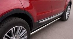 12 299 р. Защита порогов из круглой трубы диаметром 63 мм (Prestige u Pure) Russtal Land Rover Range Rover Evoque 1 L538 дорестайлинг 5 дв. (2011-2015) (Защита порогов с со скосами на торцах (вариант 1))  с доставкой в г. Керчь. Увеличить фотографию 9