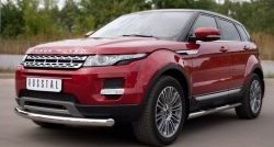 14 449 р. Защита порогов с пластиковыми вставками для ног из круглой трубы диаметром 76 мм (Prestige u Pure) Russtal Land Rover Range Rover Evoque 1 L538 дорестайлинг 5 дв. (2011-2015) (Защита порогов с со скосами на торцах (вариант 1))  с доставкой в г. Керчь. Увеличить фотографию 9