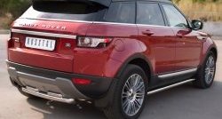 17 949 р. Защита заднего бампера (2 трубы Ø63 и 42 мм, нержавейка, Prestige u Pure) SLITKOFF  Land Rover Range Rover Evoque  1 L538 (2011-2015) дорестайлинг 3 дв., дорестайлинг 5 дв.  с доставкой в г. Керчь. Увеличить фотографию 4