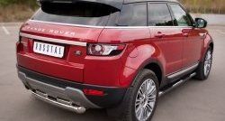 17 599 р. Защита заднего бампера (2 трубы Ø76 и 42 мм, нержавейка) SLITKOFF  Land Rover Range Rover Evoque  1 L538 (2011-2015) дорестайлинг 3 дв., дорестайлинг 5 дв.  с доставкой в г. Керчь. Увеличить фотографию 4