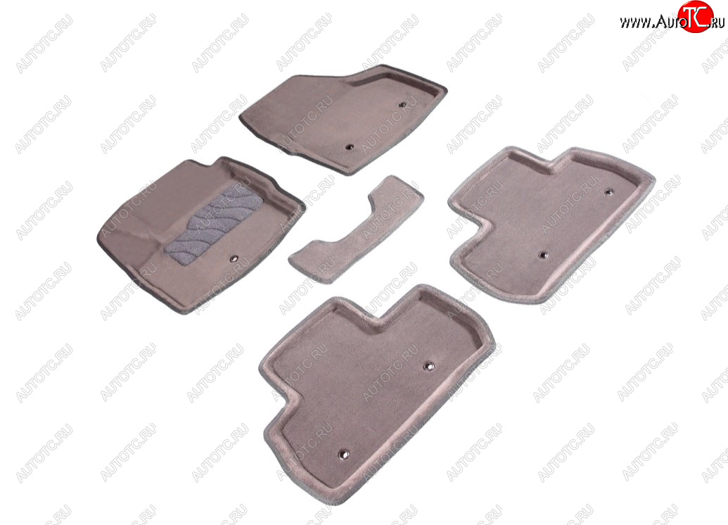 7 259 р. Коврики в салон SEINTEX 3D ВОРС (комплект)  Land Rover Freelander  L359 (2006-2012) дорестайлинг, 1-ый рестайлинг (Цвет: серый)  с доставкой в г. Керчь