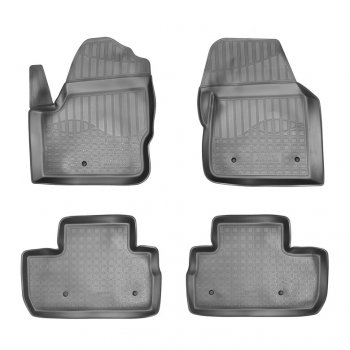 Комплект ковриков в салон Norplast Unidec Land Rover Freelander  L359 (2006-2012) дорестайлинг, 1-ый рестайлинг (Цвет: черный)