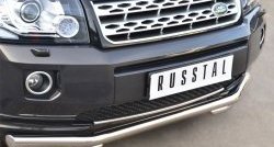 18 999 р. Защита переднего бампера (Ø63 мм с углами, нержавейка) SLITKOFF Land Rover Freelander L359 дорестайлинг (2006-2010)  с доставкой в г. Керчь. Увеличить фотографию 2