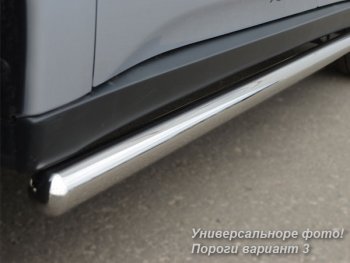 Защита порогов из круглой трубы диаметром 76 мм SLITKOFF v3 Land Rover Freelander  L359 (2006-2010) дорестайлинг