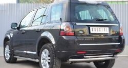 70 999 р. Защита порогов из круглой трубы диаметром 63 мм (рестайлинг) Russtal Land Rover Freelander L359 дорестайлинг (2006-2010) (Защита порогов со скосами на торцах (вариант 1))  с доставкой в г. Керчь. Увеличить фотографию 3
