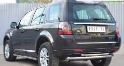 70 999 р. Защита порогов из круглой трубы диаметром 63 мм (рестайлинг) Russtal Land Rover Freelander L359 дорестайлинг (2006-2010) (Защита порогов со скосами на торцах (вариант 1))  с доставкой в г. Керчь. Увеличить фотографию 9