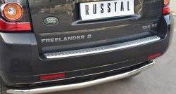 16 749 р. Защита заднего бампера (Ø63 мм волна, нержавейка) SLITKOFF Land Rover Freelander L359 1-ый рестайлинг (2010-2012)  с доставкой в г. Керчь. Увеличить фотографию 2