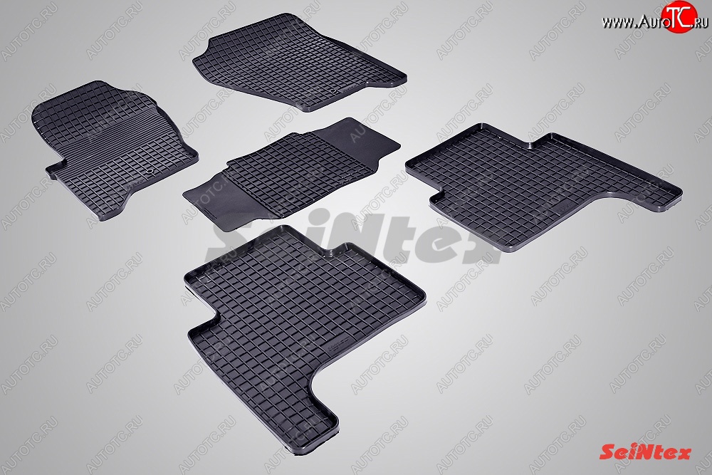4 099 р. Износостойкие коврики в салон с рисунком Сетка SeiNtex Premium 4 шт. (резина) Land Rover Range Rover Sport 1 L320 дорестайлинг (2005-2009)  с доставкой в г. Керчь