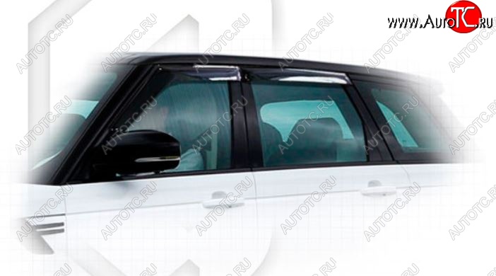 2 099 р. Дефлектора окон CA-Plastiс Land Rover Range Rover Sport 2 L494 дорестайлинг (2013-2017) (Classic полупрозрачный)  с доставкой в г. Керчь