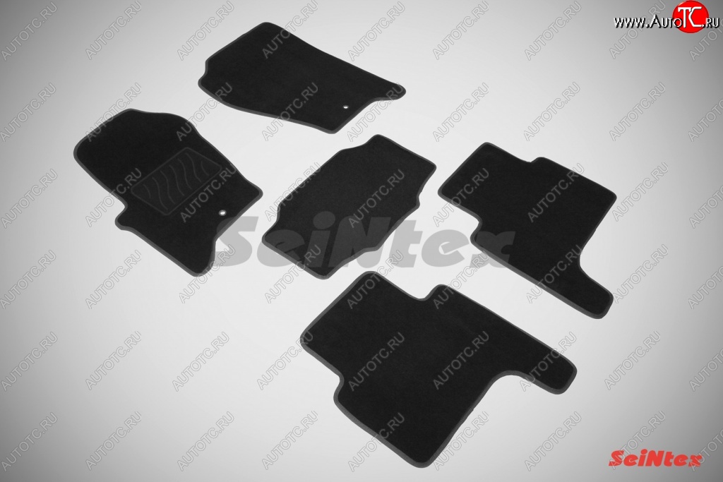 3 399 р. Комплект ворсовых ковриков в салон LUX Seintex Land Rover Range Rover Sport 2 L494 дорестайлинг (2013-2017) (Чёрный)  с доставкой в г. Керчь