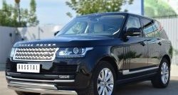 18 549 р. Защита переднего бампера (2 трубыØ75х42 мм, нержавейка) Russtal Land Rover Range Rover 4 L405 дорестайлинг (2012-2017)  с доставкой в г. Керчь. Увеличить фотографию 4