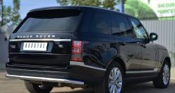 8 599 р. Одинарная защита заднего бампера из трубы диаметром 63 мм (Voque) SLITKOFF Land Rover Range Rover 4 L405 дорестайлинг (2012-2017)  с доставкой в г. Керчь. Увеличить фотографию 4