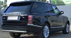 16 749 р. Одинарная защита заднего бампера из трубы диаметром 76 мм (Voque) SLITKOFF  Land Rover Range Rover  4 L405 (2012-2017) дорестайлинг  с доставкой в г. Керчь. Увеличить фотографию 3