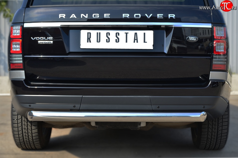 16 749 р. Одинарная защита заднего бампера из трубы диаметром 76 мм (Voque) SLITKOFF  Land Rover Range Rover  4 L405 (2012-2017) дорестайлинг  с доставкой в г. Керчь