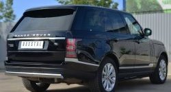 12 999 р. Защита заднего бампера (Ø75x42 мм, нержавейка) Russtal Land Rover Range Rover 4 L405 дорестайлинг (2012-2017)  с доставкой в г. Керчь. Увеличить фотографию 4
