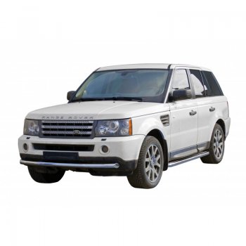 Защита переднего бампера ТехноСфера (Техно Сфера) (нержавейка, d63.5 mm) Land Rover Range Rover Sport  1 L320 (2005-2009) дорестайлинг