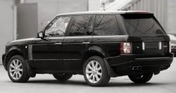 24 199 р. Накладка Verge на задний бампер Land Rover Range Rover 3 L322 дорестайлинг (2002-2006) (Неокрашенная)  с доставкой в г. Керчь. Увеличить фотографию 2