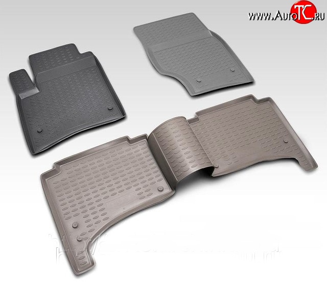 11 499 р. Комплект ковриков в салон Element 4 шт. (полиуретан, бежевые) Land Rover Range Rover 3 L322 дорестайлинг (2002-2006)  с доставкой в г. Керчь