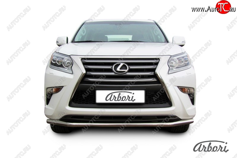 19 079 р. Защита переднего бампера Arbori (нержавейка, 1 труба d57 mm). Lexus GX460 J150 1-ый рестайлинг (2013-2019)  с доставкой в г. Керчь