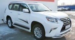 19 349 р. Защита переднего бампера (2 трубыØ63 и 42 мм, нержавейка) SLITKOFF Lexus GX460 J150 1-ый рестайлинг (2013-2019)  с доставкой в г. Керчь. Увеличить фотографию 4