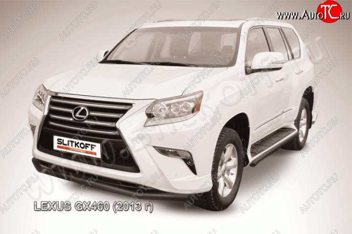 13 699 р. Защита переднего бампера из трубы d57 Slitkoff Lexus GX460 J150 1-ый рестайлинг (2013-2019) (Цвет: серебристый)  с доставкой в г. Керчь