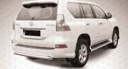 Защита заднего бампера из короткой трубы диаметром 76 мм Slitkoff Lexus GX460  J150 (2013-2022) 1-ый рестайлинг, 2-ой рестайлинг