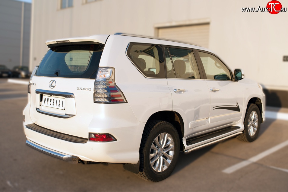 15 999 р. Защита заднего бампера (Ø76 мм, нержавейка) SLITKOFF  Lexus GX460  J150 (2013-2022) 1-ый рестайлинг, 2-ой рестайлинг  с доставкой в г. Керчь