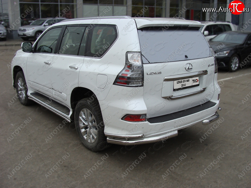 30 899 р. Защита заднего бампера (уголки двойные) ТСС 76,1/42 мм Lexus GX460 J150 1-ый рестайлинг (2013-2019)  с доставкой в г. Керчь