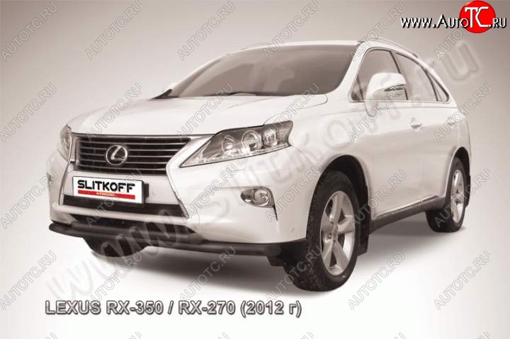 15 749 р. Защита переднего бампера из труб d57 Slitkoff Lexus RX350 AL10 рестайлинг (2012-2015) (Цвет: серебристый)  с доставкой в г. Керчь