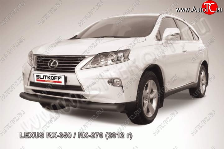 14 999 р. Защита переднего бампера из трубы d76 Slitkoff (дуга)  Lexus RX  270 - RX350  AL10 (Цвет: серебристый)  с доставкой в г. Керчь