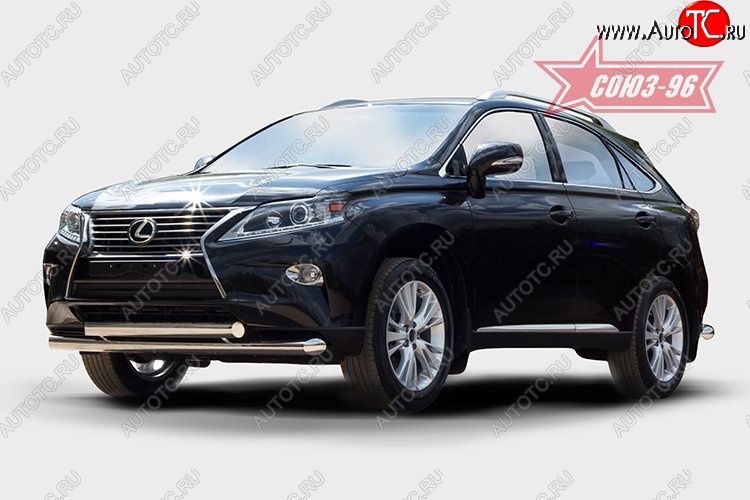 29 654 р. Защита переднего бампера двойная Souz-96 (d76/75х42). Lexus RX450H AL10 дорестайлинг (2009-2012)  с доставкой в г. Керчь