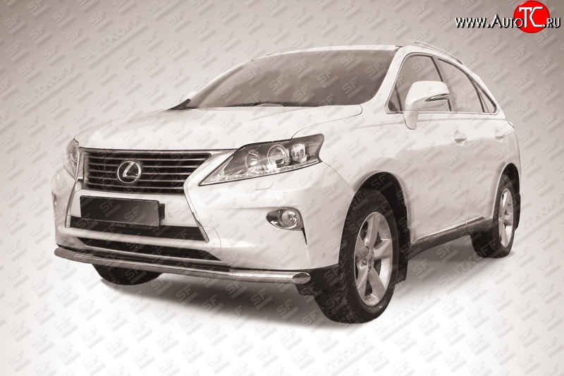16 999 р. Одинарная защита переднего бампера из трубы диаметром 57 мм Slitkoff Lexus RX350 AL10 рестайлинг (2012-2015) (Нержавейка, Полированная)  с доставкой в г. Керчь