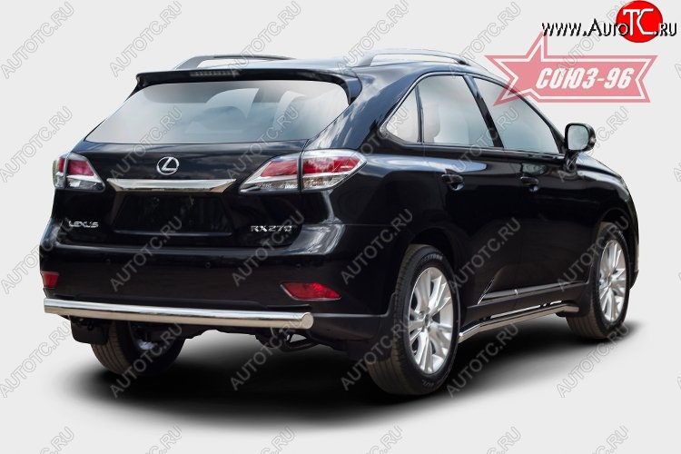 15 704 р. Овальная защита заднего бампера (d75х42) Souz-96 Lexus RX 270 AL20 дорестайлинг (2015-2019)  с доставкой в г. Керчь