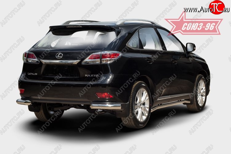 1 249 р. Защита заднего бампера из боковых уголков (d76) Souz-96 Lexus RX 270 AL20 дорестайлинг (2015-2019)  с доставкой в г. Керчь