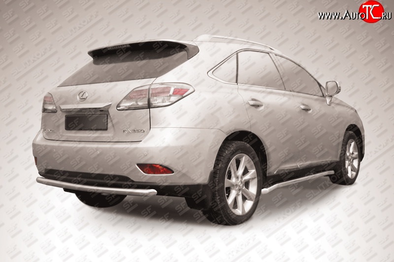 14 549 р. Одинарная защита заднего бампера из трубы диаметром 57 мм Slitkoff  Lexus RX  270 - RX350  AL10 (Нержавейка, Полированная)  с доставкой в г. Керчь
