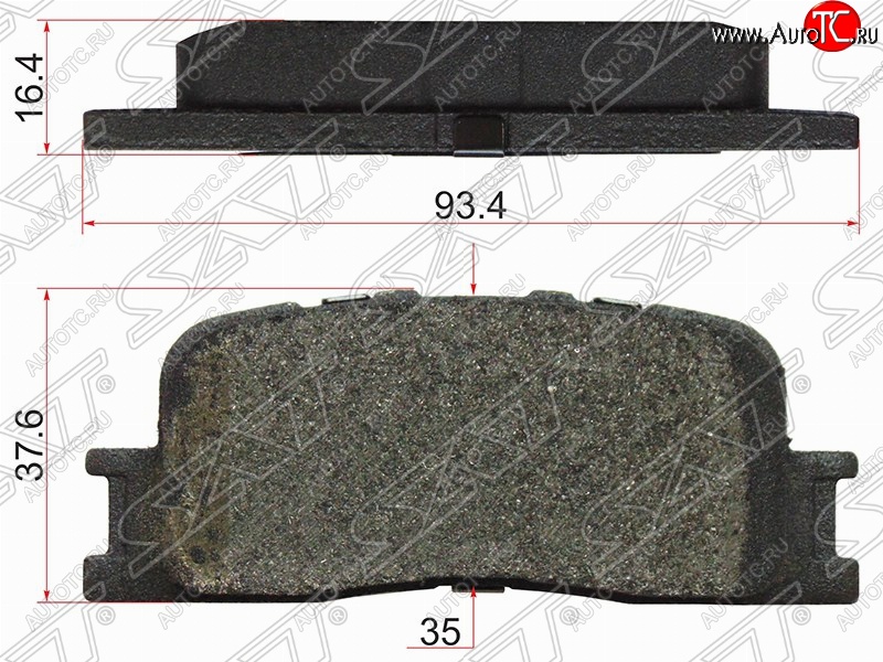 599 р. Колодки тормозные задние SAT (93.4*37.6*16 mm)  Toyota Camry  XV30 - Windom  с доставкой в г. Керчь