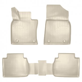 Коврики салонные Noplast (3D) Lexus ES350  XV70 (2018-2021) дорестайлинг (Бежевые)