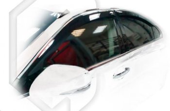 Дефлектора окон CA-Plastic Lexus ES350  XV40 (2006-2012) дорестайлинг, рестайлинг (Classic полупрозрачный, Без хром.молдинга)