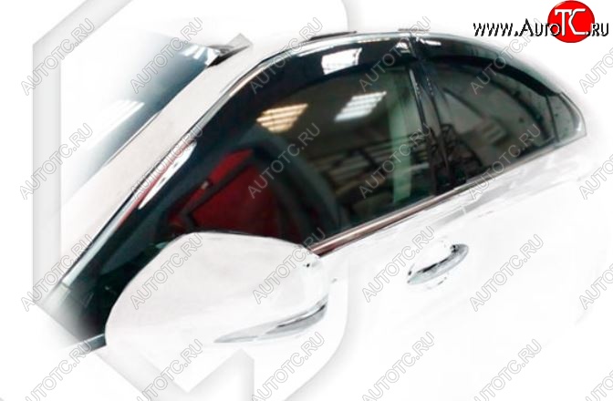 2 079 р. Дефлектора окон CA-Plastic  Lexus ES350  XV40 (2006-2012) дорестайлинг, рестайлинг (Classic полупрозрачный, Без хром.молдинга)  с доставкой в г. Керчь