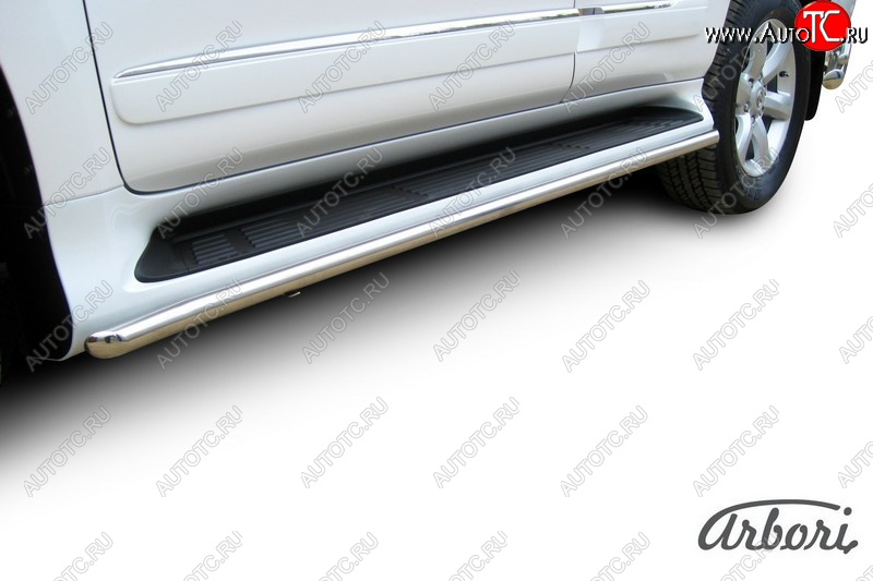 11 069 р. Защита штатных порогов Arbori (нержавейка, d42 mm). Lexus GX460 J150 дорестайлинг (2009-2013)  с доставкой в г. Керчь
