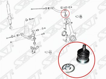 759 р. Шаровая опора верхнего рычага SAT Lexus GX460 J150 дорестайлинг (2009-2013)  с доставкой в г. Керчь. Увеличить фотографию 2