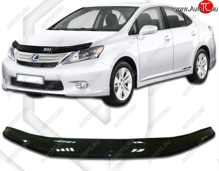1 899 р. Дефлектор капота CA-Plastiс  Lexus HS250h  F10 (2009-2013) дорестайлинг (Classic черный, Без надписи)  с доставкой в г. Керчь
