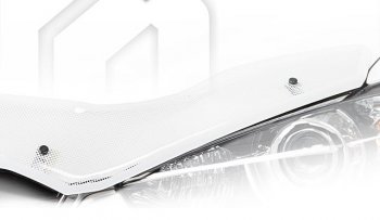 Дефлектор капота CA-Plastiс Lexus HS250h  F10 (2009-2013) дорестайлинг (Шелкография белая)