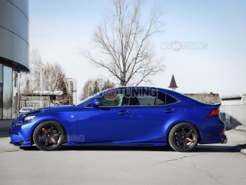 15 499 р. Накладки на пластиковые пороги (сплиттеры) MV-tuning Lexus IS250 XE30 седан дорестайлинг (2013-2016) (Неокрашенные)  с доставкой в г. Керчь. Увеличить фотографию 2