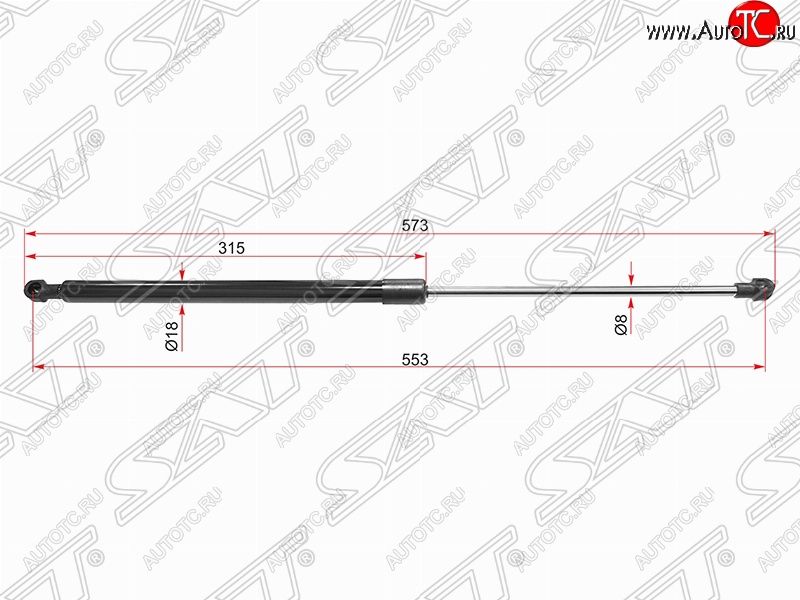 839 р. Упор капота SAT (газовый) Lexus IS250 XE30 седан дорестайлинг (2013-2016)  с доставкой в г. Керчь